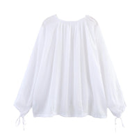 Bowknot Decoration Zhongshan Collar Shirt