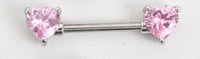 Stainless Steel Studded Tongue Nail Breast