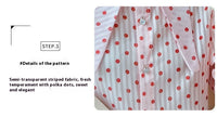 Summer Design French Style Retro Puff Sleeve Women's Short Sleeve Shirt