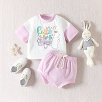 Printed Short-sleeved T-shirt Suit