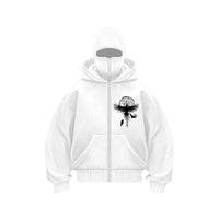 Gothic Zippered Hooded Sweatshirt For Men