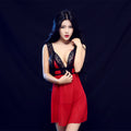 Off-shoulder Gauze Suspender Nightdress