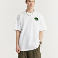 Towel Embroidery Pine Short-sleeved T-shirt Fashion Brand Simple Style Casual Cool Men