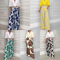 Socialite Womens Three-quarter-sleeve Fashionable Casual Wide-leg Pants Set