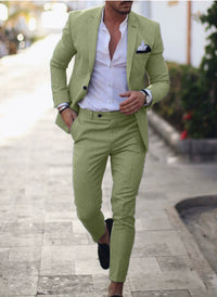 New SpringSummer Commuter Casual Plus-Size British Suit For Men