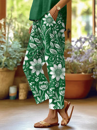 Printed Women's Casual Pants With Pockets