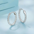Simple Fashion Twist Argent Pur Earring Ear Clip All-match Fashion S925 Sterling Silver