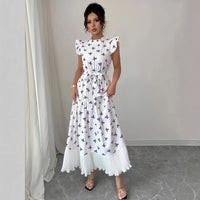 Elegant Butterfly Print Dress For Women