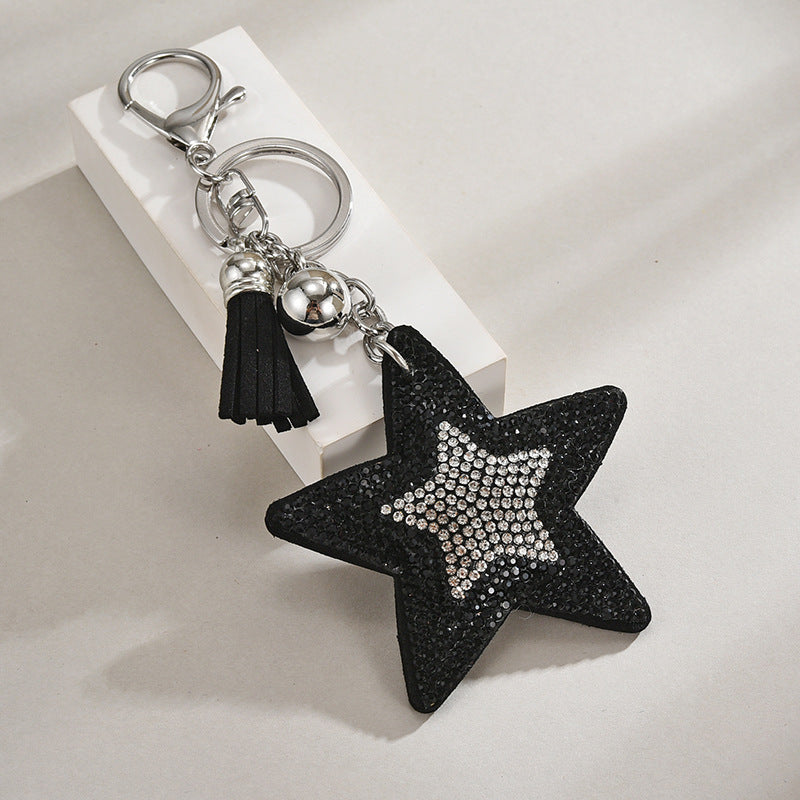 Pentagram Tassel Keychain Pendant European And American Style