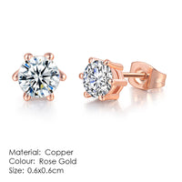 Classic Hot Selling Product Geometric Zircon Stud Earrings Fashion All-match Single Diamond