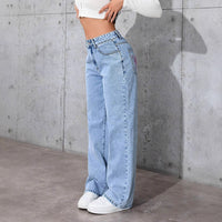 Women's Printed Jeans Summer Loose Trendy