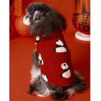 Tony Bear Dog Red Festive Chinese New Year Celebration Clothes