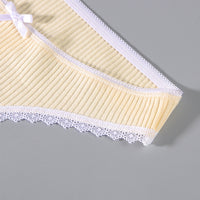 Women's Simple Solid Color Sports Breathable Lace Underwear