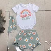 Children's Romper Shorts And Headscarf Set
