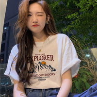 Short-sleeved Women's Clothing Ins Fashion Printing Fashion All-matching
