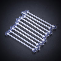 Transparent Tongue Pin Invisible Acrylic Soft Rod Ball Nose Stud