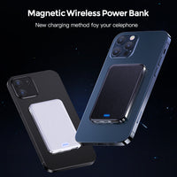 Fashion Simple Magnetic Wireless Power Bank 5000mAh