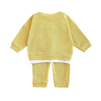 Spring And Autumn Newborn Long Sleeve Fake Two-piece Suit