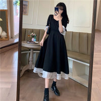 Retro French Hepburn-style Black Dress For Women