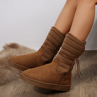 Mid-calf Warm Womens Cotton Boots