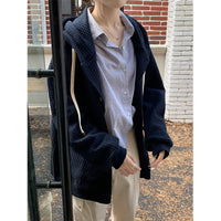 Real Shot Boyfriend Style Lazy And Loose Niche Waffle Coat
