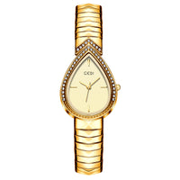 Exquisite Diamond Encrusted Snake Head Water Drop Design Womens Quartz Watch