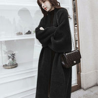 Solid Color Long Fashion All-match Sweater For Women