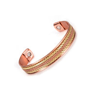 Unisex Pure Copper Energy Magnetic Adjustable Braided Copper Bracelet