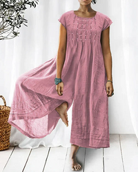 Fashion Elegant Long Short Sleeved Jumpsuit