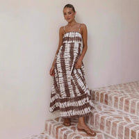 Printed High-waist Slip Dress For Women