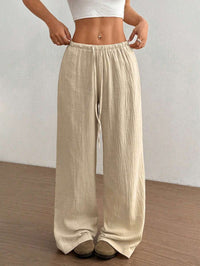 All-matching Lace-up Waist Trimming Fashion Casual Women's Trousers