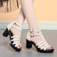 Summer Hollow-out High Heel Rhinestone Women's Shoes