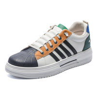 Men's White Shoes New Trendy All-match Low Casual Shoes