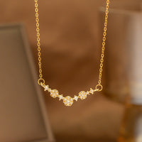 Fashionable Minimalist Internet-celebrity-style Versatile Single-diamond Pendant Necklace