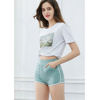 Women's Summer Casual Solid Color Three-point Pocket Hot Pants