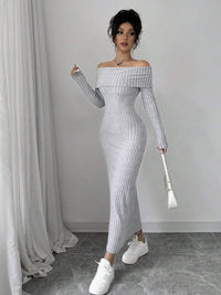 Long-sleeve Autumn Winter Long Dress Womens Clothing