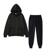 Men's Sports Fleece Suit Solid Color