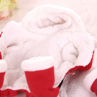 Pet Cat Dog Autumn And Winter Christmas Fleece-lined Thickened Cotton-padded Coat