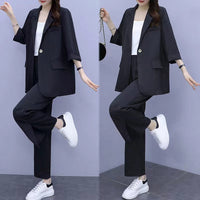SpringAutumn New Style Professional Long Sleeve Suit Jacket And Pants Two Piece Set