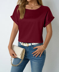 New Springsummer Womens Loose-fitting Cropped T-shirt