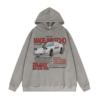 American Car Letter Print Sweatshirt Men