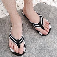 Summer New Color Matching Massage Student Flip Flops Men's Simplicity Fashion Outerwear Personal Leisure Beach Shoes