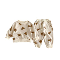 Baby Clothes Suit Cotton Round Neck Bear Cartoon Sweater