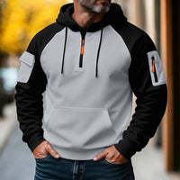 Zipper Decorations Brushed Sports Leisure Pullover Hooded Sweater