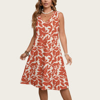 Fashionable Plus-Size Womens Floral Print Dress