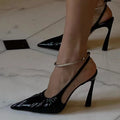 Women's Fashionable Airy Toe Ring Pointed Toe High Heels