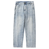 Men's Washed Distressed Straight Loose Straight Jeans