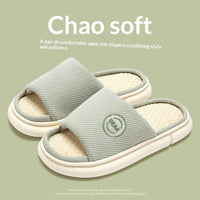 Household Spring And Autumn Indoor Home And Office Cotton And Linen Slippers