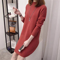 Loose Mid-length Women's Knitted Dress