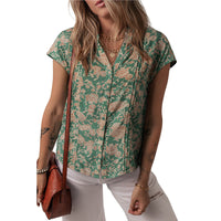 Vintage V-Neck Casual Womens Shirt